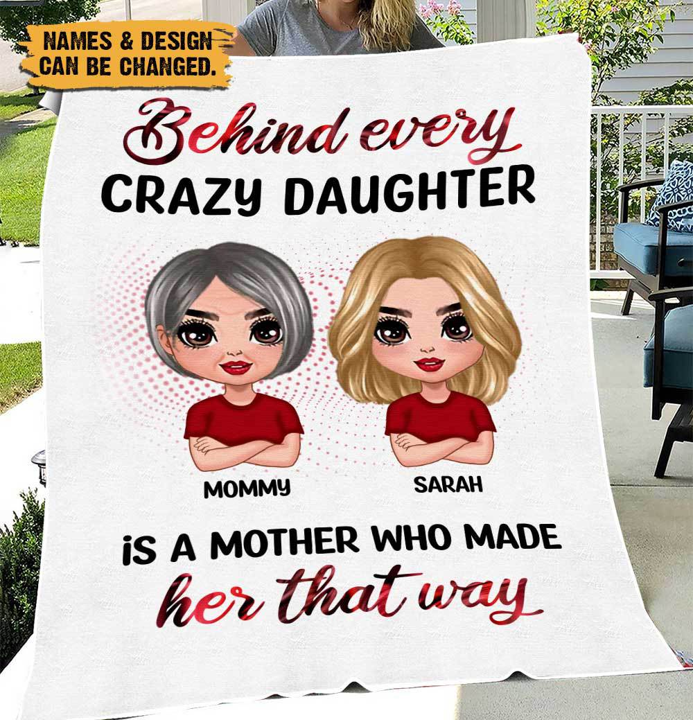 Behind Every Daughter - Personalized Blanket - Best Gift For Mother