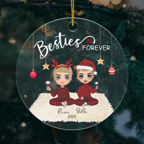 Personalized Best Friends Ornament - Christmas Gift for Best Friend