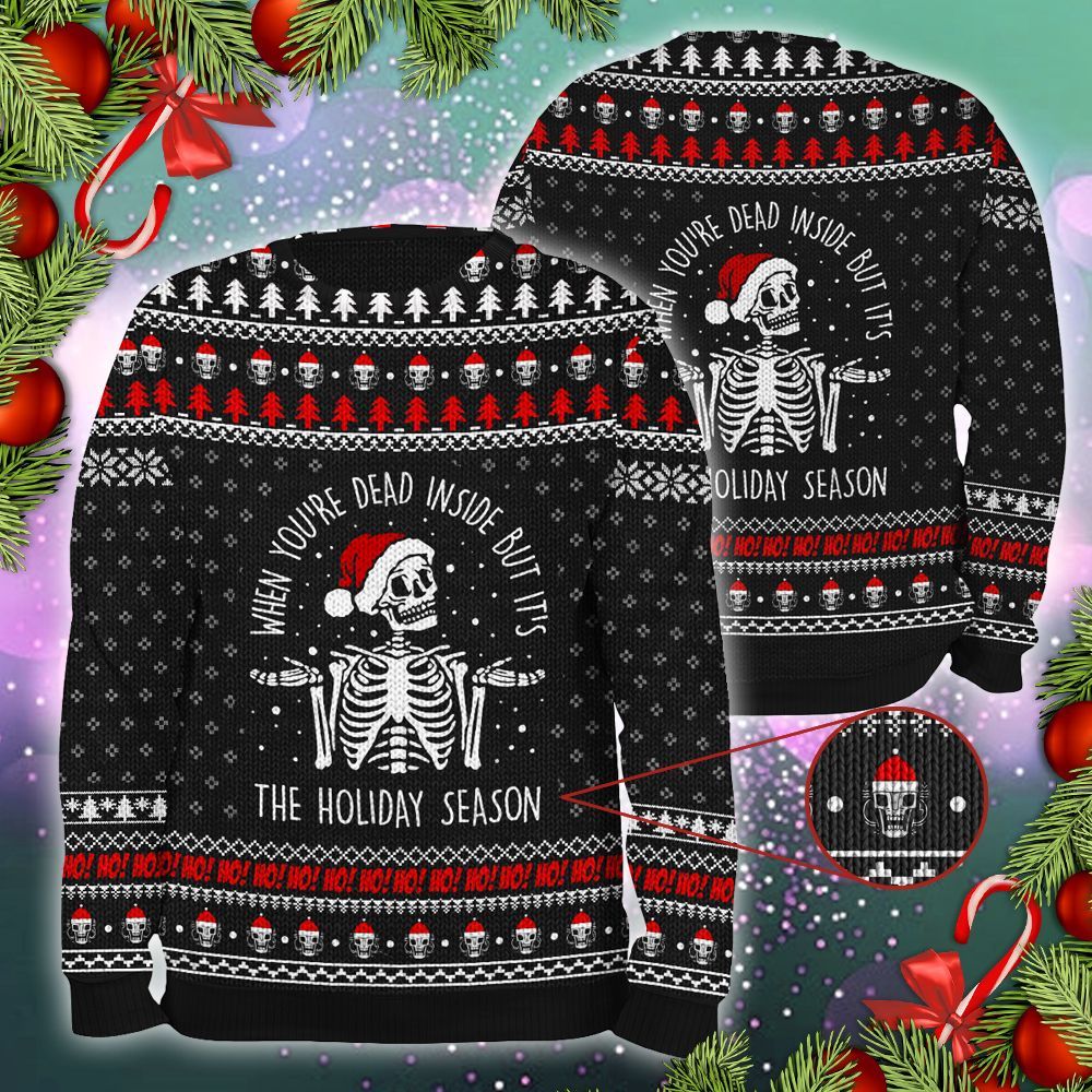But It's Holiday Season Skull Christmas Ugly Sweater - TG0921TA