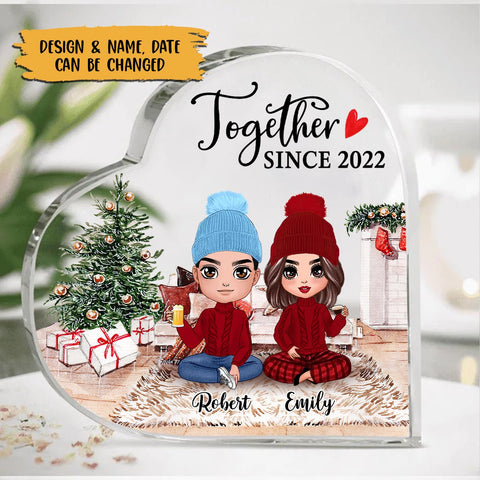 Couple Together Since Anniversary Heart Acrylic Plaque - TG1022QA
