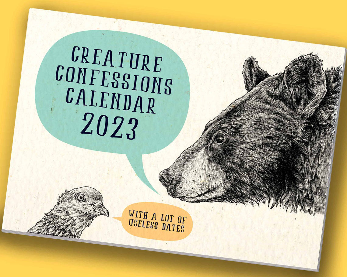Creature Confessions Calendar 2023 - Funny Animals Calendar