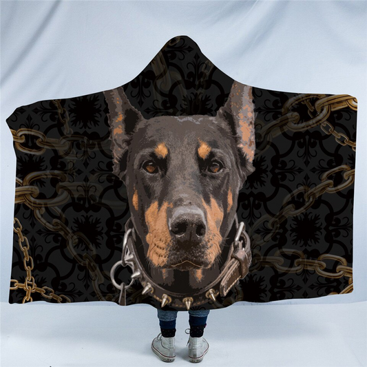 3D Dog Chain Themed - Christmas Fleece Blanket - Gift For Dog Lovers