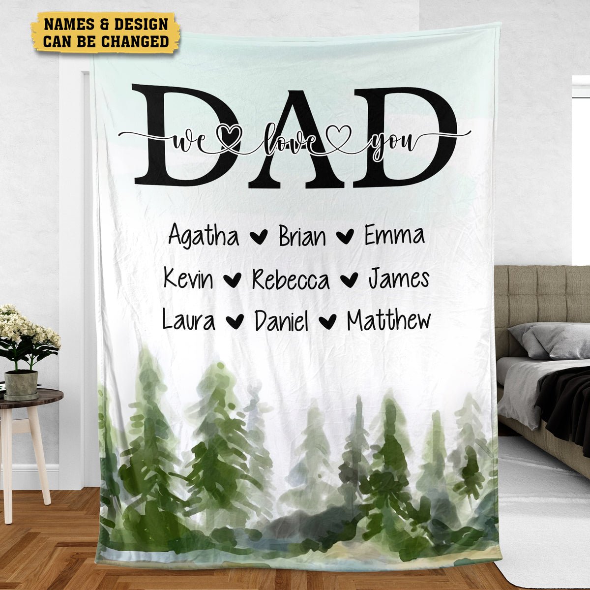 Dad/ Grandpa We Love You - Personalized Blanket - Best Gift For Father