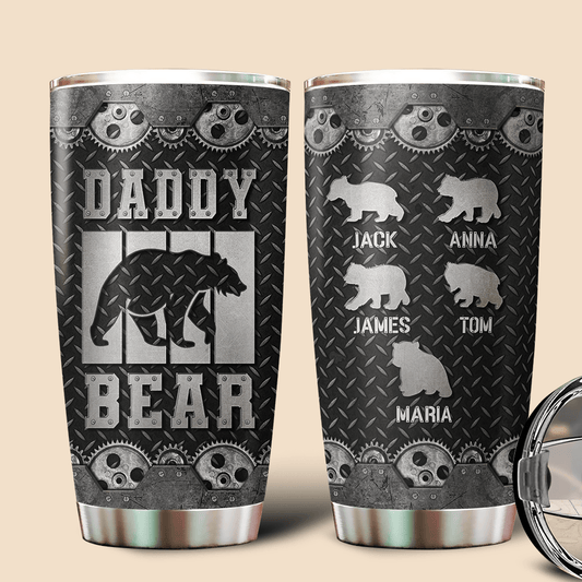 Daddy Bear - Personalized Tumbler - Best Gift For Father