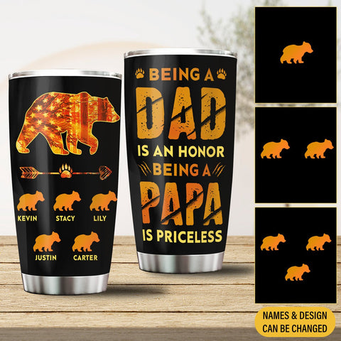 Daddy/ Grandpa Bear - Personalized Tumbler - Best Gift For Father, Grandpa