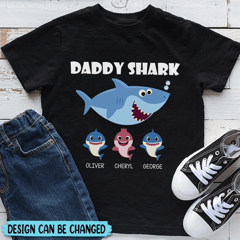 Daddy Shark - Personalized T-Shirt/ Hoodie - Best Gift For Father