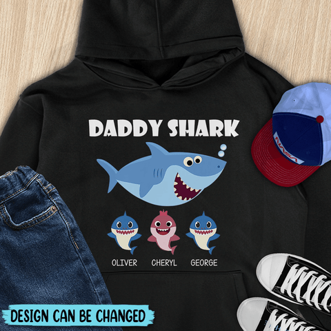 Daddy Shark - Personalized T-Shirt/ Hoodie - Best Gift For Father