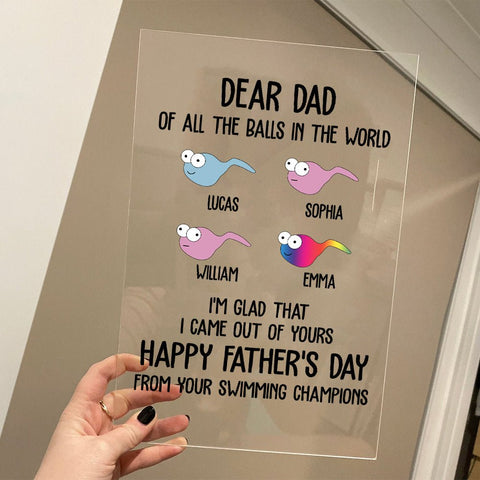 Dear Dad Acrylic Plaque - Best Gift for FATHER'S DAY -  CTN0522HN