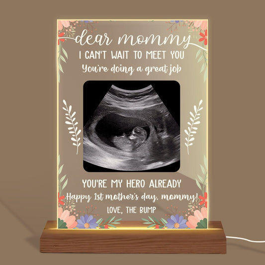 Dear Mommy You're My Hero Already - Personalized Acrylic LED Lamp - Best Gift For Mother
