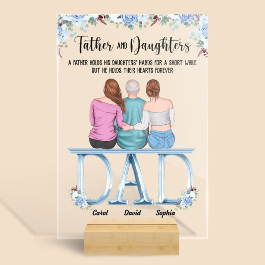 Father And Daughters - Personalized Acrylic Plaque - Best Gift For Father