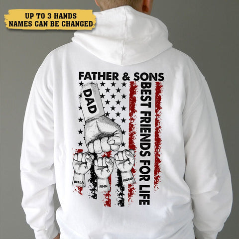 Father & Sons - Personalized T-Shirt/ Hoodie Back - Best Gift For Dad
