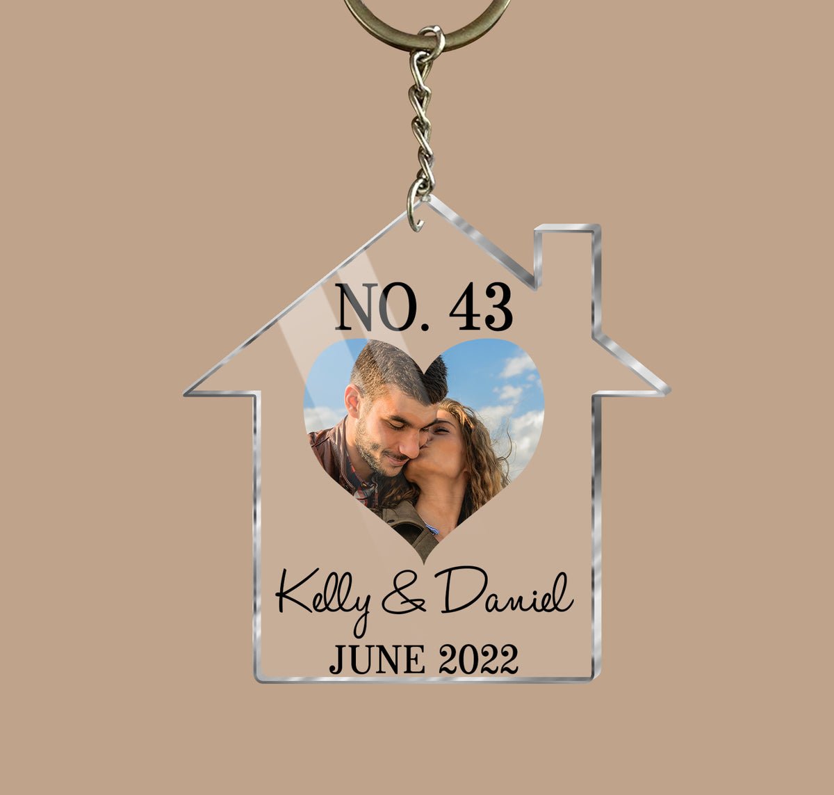 First Home - Personalized Acrylic Keychain - Best Gift For Couple, Family