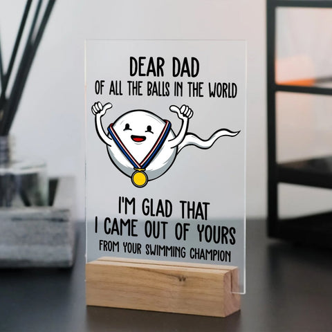 Happy Father's Day Acrylic Plaque - FATHER'S DAY GIFT - CTN0522DT