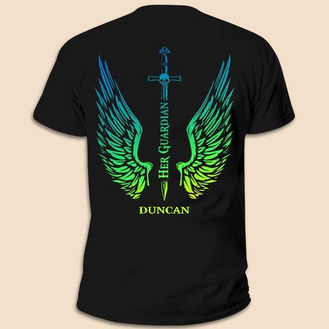 Her Guardian and His Angel Combo T-Shirt/Hoodie - Best Gift for Couple