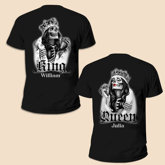 Her King and His Queen Combo T-Shirt/Hoodie - Best Gift for Couple