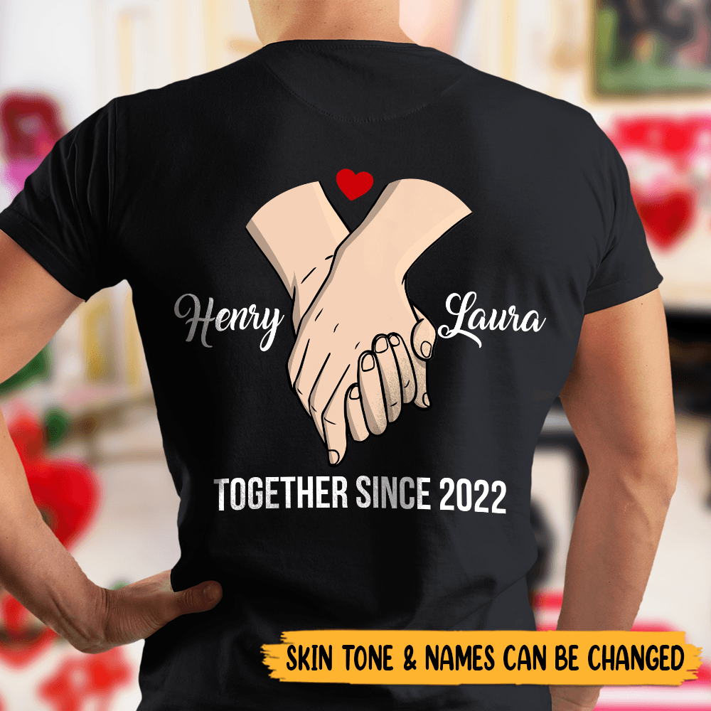 Holding Hands Couple - Personalized Hoodie/T-Shirt - Best Gift For Couple