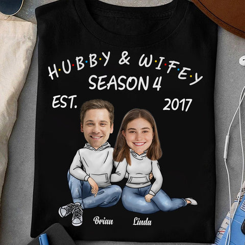 Hubby & Wifey - Personalized T-Shirt/ Hoodie - Best Gift For Couple
