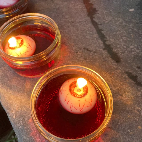 3 Eyeball Floating Halloween Candles -  Halloween Party Decorations