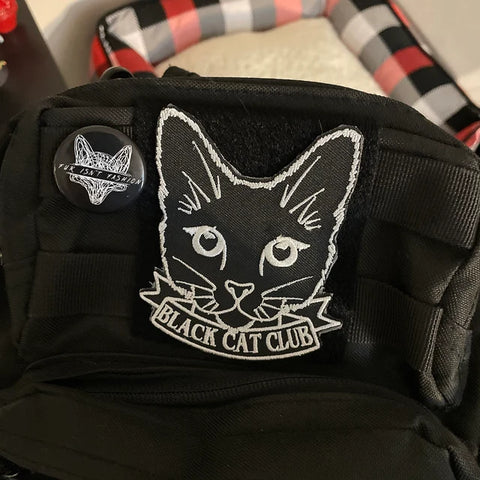 Black Cat Club Embroidered Patch