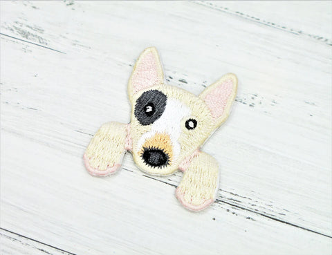 Bull Terrier pocket puppy patch - Embroidered Patch