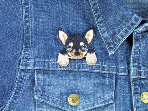 Chihuahua pocket puppy patch - Embroidered Patch