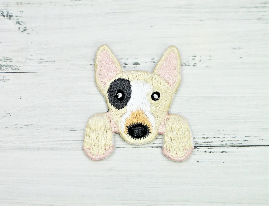 Bull Terrier pocket puppy patch - Embroidered Patch