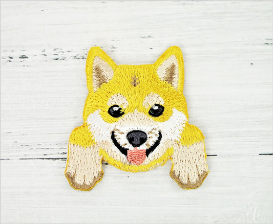 Cute Shiba Dog iron on patch - Embroidered Patch