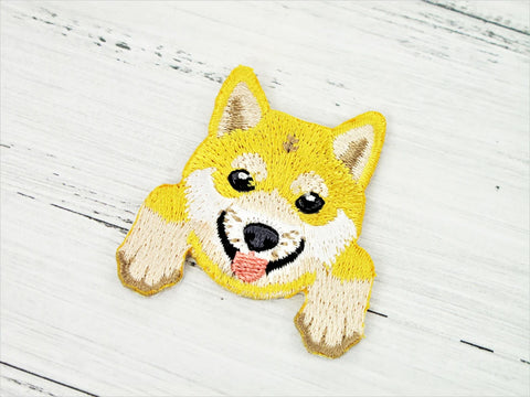 Cute Shiba Dog iron on patch - Embroidered Patch