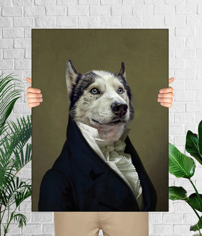 Custom Dog Portrait, Renaissance Animal Painting