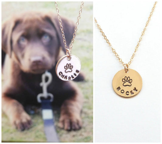 Personalized Dog Mom Necklace - Pet Memorial Necklace