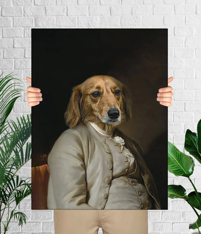 Custom Dog Portrait, Renaissance Animal Painting