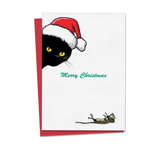 Cat Christmas Card - Cute Christmas Cards
