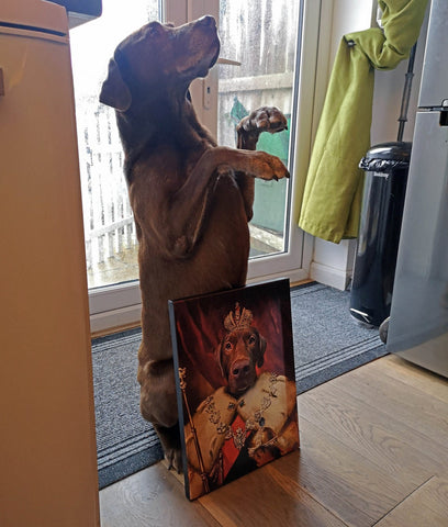 Renaissance Animal Painting, Custom Dog Portrait, Funny Pet Lover Gift