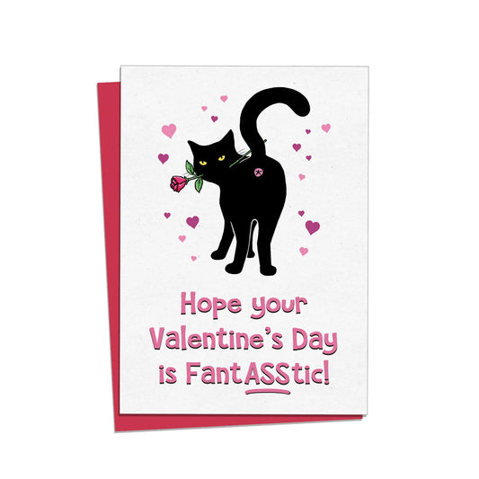 Cat Valentine Card - Galentines Day Card For Her