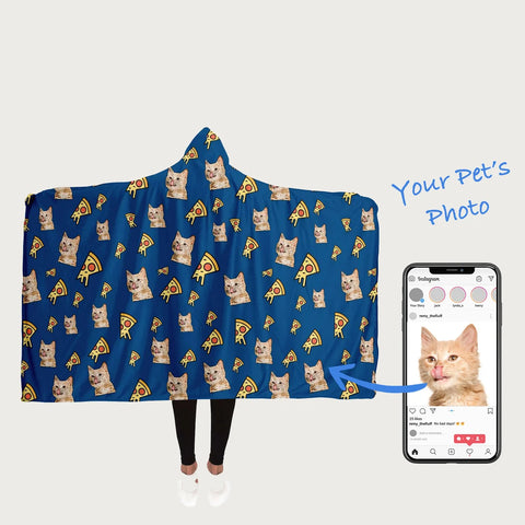 Personalized Custom Hoodie Blanket with Your Pet's Photos - Unique Gift Idea For Pet Lovers