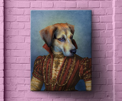 The Lady, Custom Pet Portrait, Gift for Pet Lovers