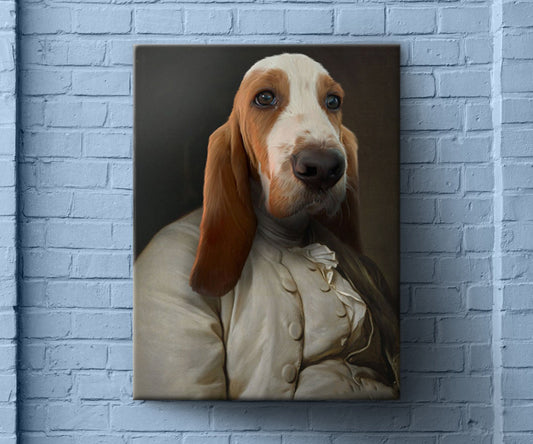 Custom Classic Pet Portrait, Gift for Pet Lovers