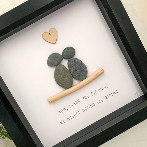 Mum, Thank You for being My Anchor During The Storms - Gift for Mom - Pebble Art