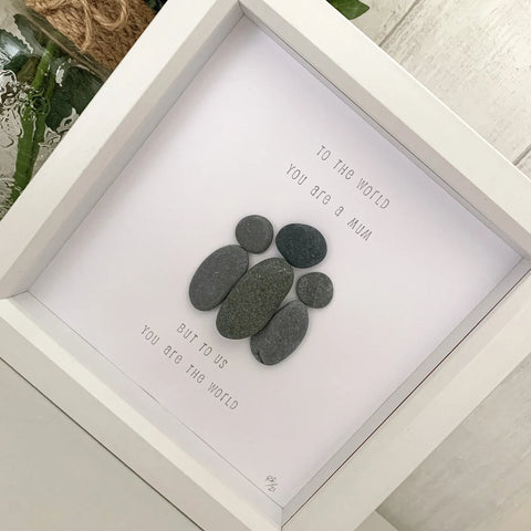 You are a Mum but to us You are the World - Gift for Mom - Pebble Art