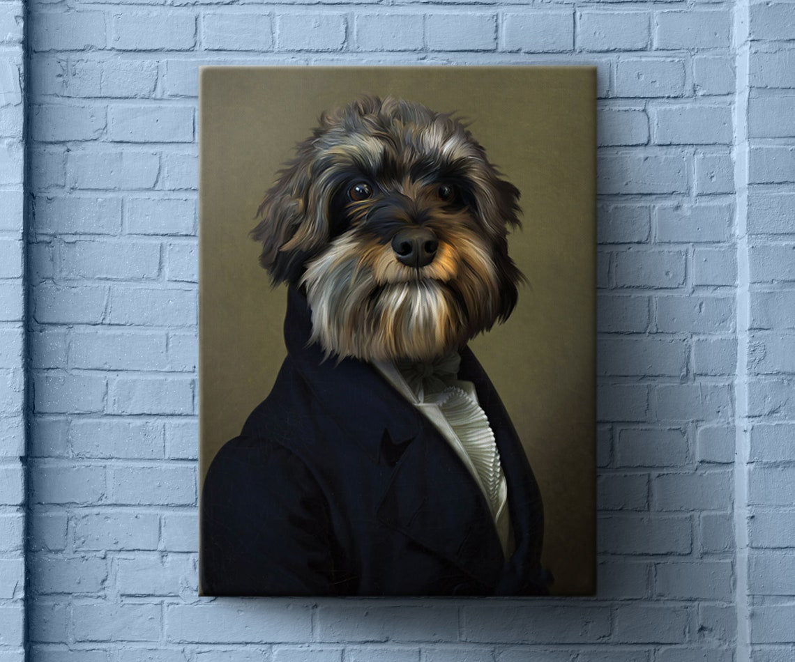 Regal Dog Art, Custom Pet Portrait, Dog Art, Cat Art