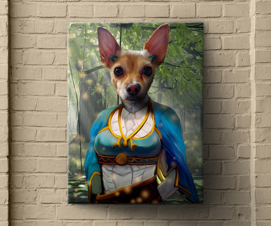 Custom Pet Portrait, Link, Zelda, Personalized Pet Portrait, Breath of the Wild