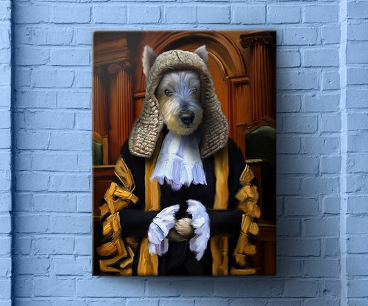 Occupation, Judge, Constable, Pet Painting Portrait, Custom Pet Portrait