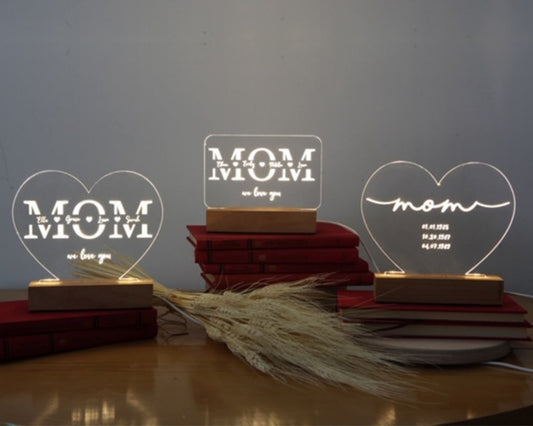 Custom Mom Night Light With Kids' Name - Mother's day gift