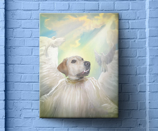 Custom Angel Pet Portrait - Memorial Gift