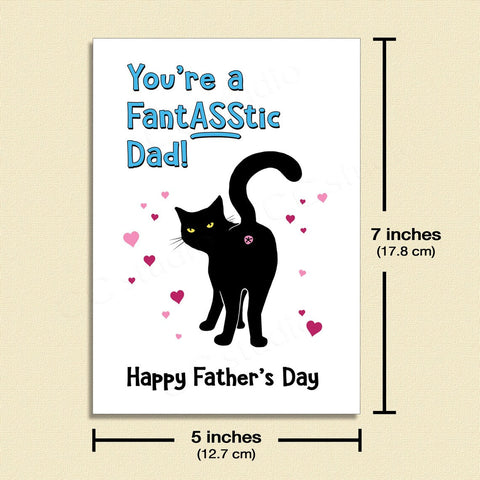 Set of 3 Cat Fathers Day Card - First Fathers Day