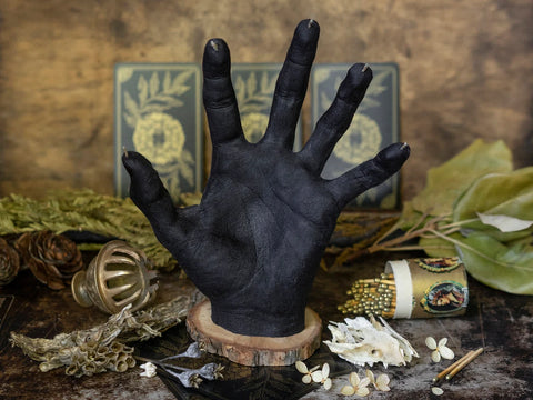 Hand of Glory, Black Beeswax Candle - Goth Witch Gift