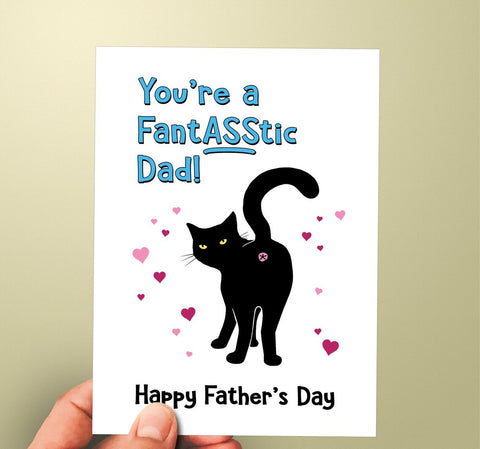 Cat Fathers Day Card - First Fathers Day