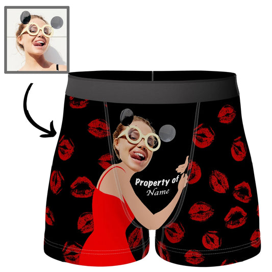 Custom Love Hug Boxers - Personalized Boxers Briefs With Picture