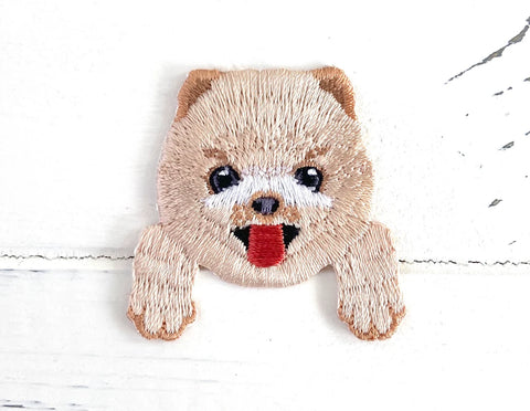 Pomeranian pocket puppy patch - Embroidered Patch