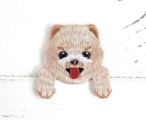 Pomeranian pocket puppy patch - Embroidered Patch